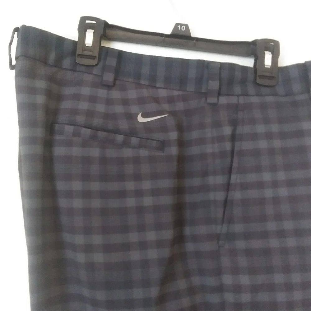 Nike Golf Men's Shorts, Grey Plaid, 38 waist